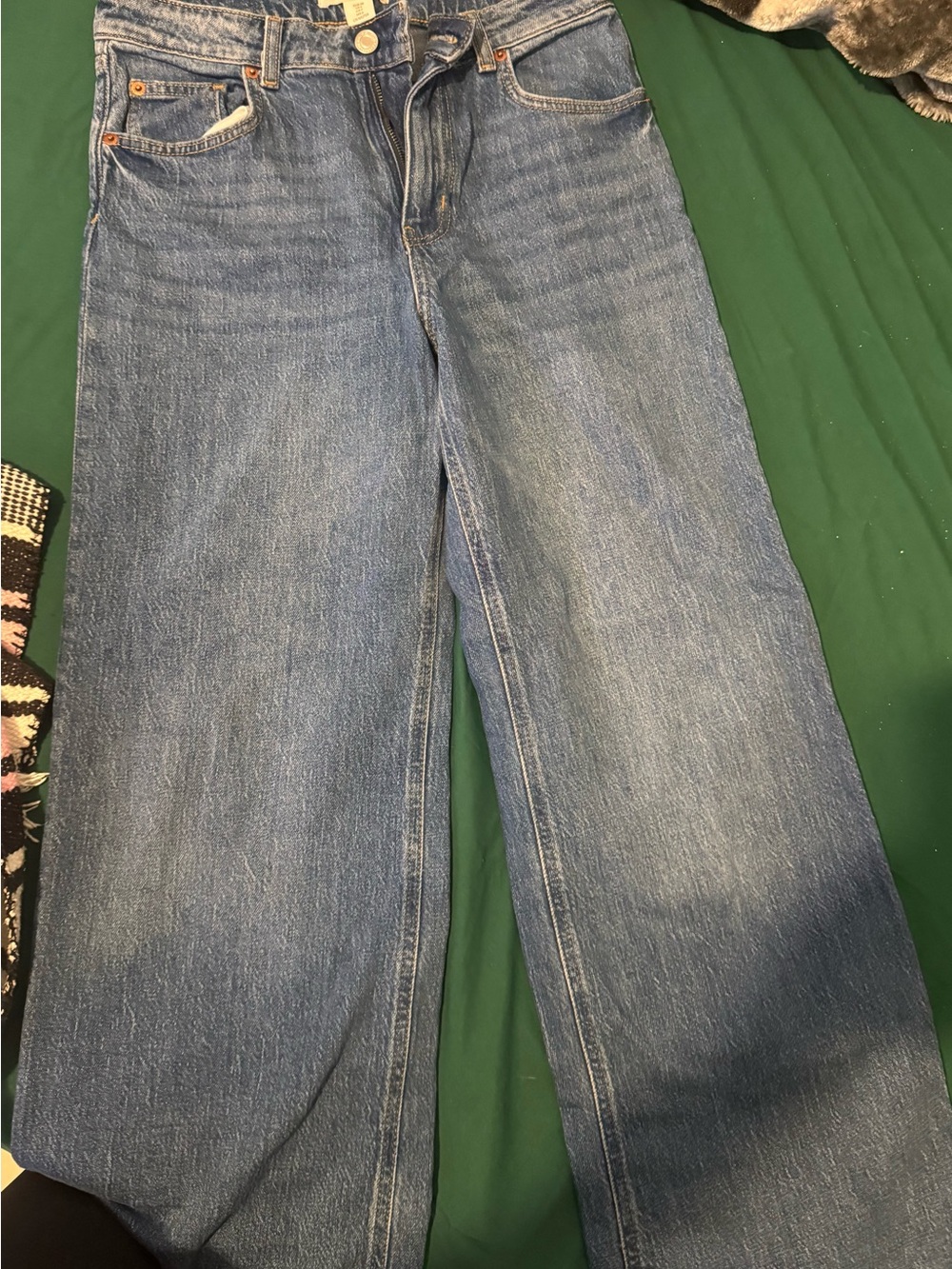 H&M Blue Wide-Leg Jeans
